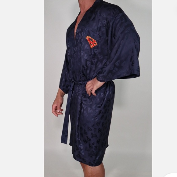 DC Comics Superman Dark Blue Men's Robe - Picture 3 of 12